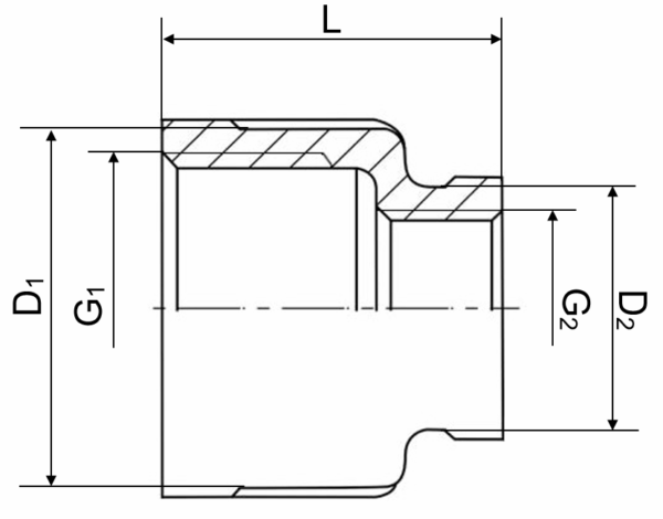 Reduziermuffe ISO4144 – Bild 2